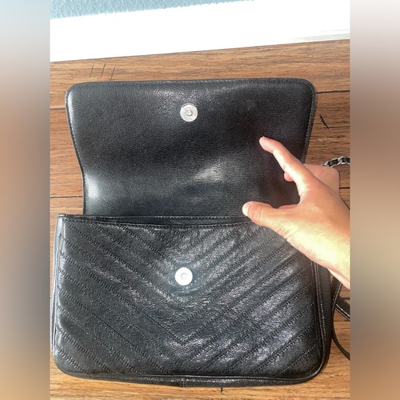 🖤 Tory Burch Fleming silver chain quilted bag flap bag crossbody bag travel bag - Picture 7 of 17